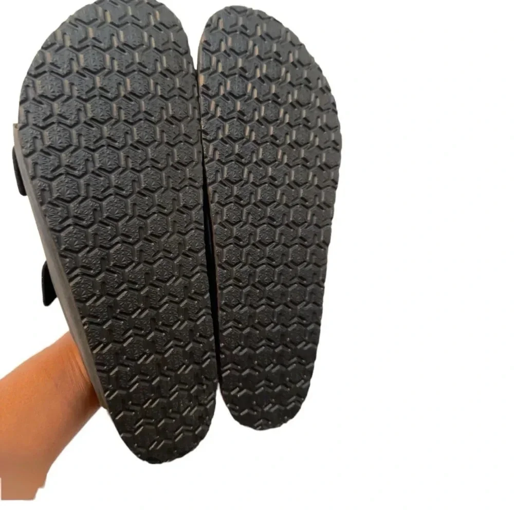 NWOT FITORY Mens Sandals, Arch Support Slides with Adjustable Buckle Straps